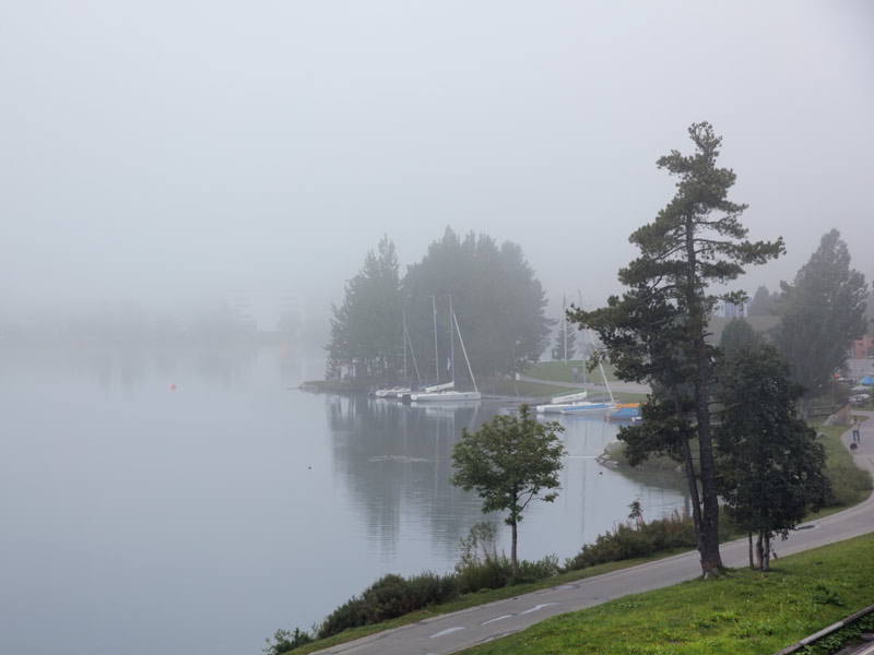 Глазами очевидцев: озеро в тумане. Третий день в Санкт-Морице